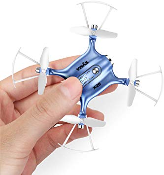 Syma X20 Mini Pocket Drone RC Drones without Camera Micro Quads Altitude Hold Headless Mode 2.4GHz 6-Axis Gyro RC Quadcopter Blue