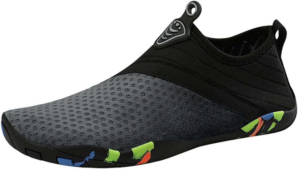 KUNWFNIX Water Shoes Quick Drying Sports Aqua Shoes Barefoot Aqua Beach Swim Surf Yoga Socks Slip-on Shoes for Men Women