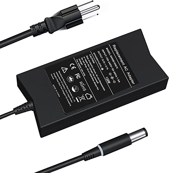 130W AC Adapter Laptop Charger Replacement for Dell Inspiron 15 7559 7567 5576 5577 XPS 17 L701X L702X 15 L501X L502X Precision 3520 M20 M4300 M4400 M6300 P/N LA130PM121 DA130PE1-00 Power Supply Cord