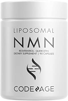 Codeage Liposomal NMN Supplement, Nicotinamide Mononucleotide, NAD precursor, Resveratrol, Betaine Anhydrous TMG, Riboflavin, Vitamin B12 & Quercetin, Non-GMO Liposomal Matrix Vegan Blend, 90 Capsules