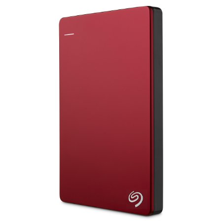 Seagate Backup Plus Slim 1TB Portable External Hard Drive with 200GB of Cloud Storage and Mobile Device Backup USB 30 STDR1000103 - Red