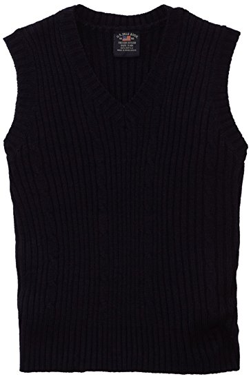 U.S. Polo Assn. School Uniform Boys' Cable Front Sweater Vest