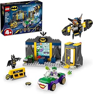 LEGO DC Batman: The Batcave with Batman, Batgirl & The Joker, Fun Super Hero Toy, Gift for Kids Ages 4 and Up with Batman Action Figures, 76272