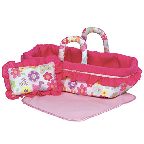 Adora Travel Portable Cloth Doll Toy Carrier Blanket & Pillow Set for Dolls Up to 12"