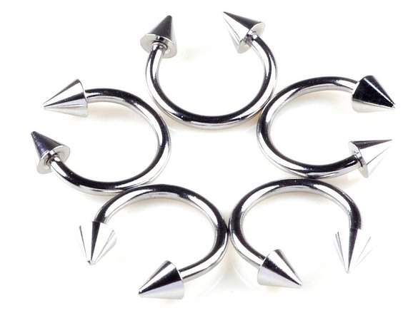Imixlot® 10pcs 18g Nipple Rings Horseshoe Bar Circular Barbells Lip Eyebrow Piercing Jewelry