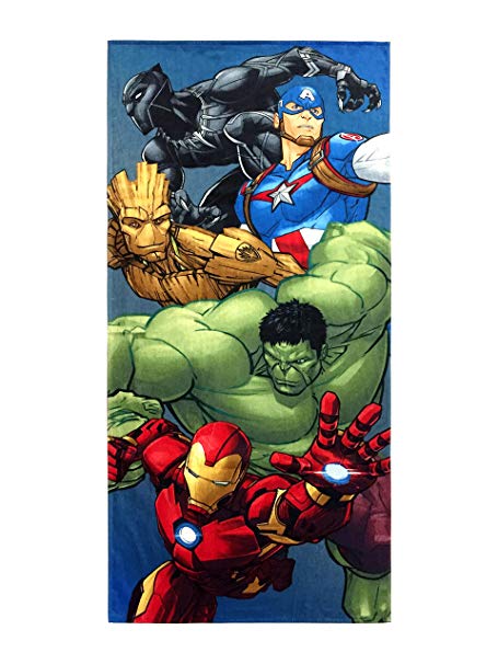 Jay Franco Marvel Avengers Infinity War Kids Bath/Pool/Beach Towel - Featuring The Avengers - Super Soft & Absorbent Fade Resistant Cotton Towel, Measures 28 inch x 58 inch (Official Product)