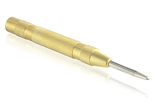 Drixet Automatic Heavy Duty Center Punch - One-Hand Operational Adjustable Spring Stroke Strength -Useable on any Material (Used as a Window Breaker, Car Escaping Tool)