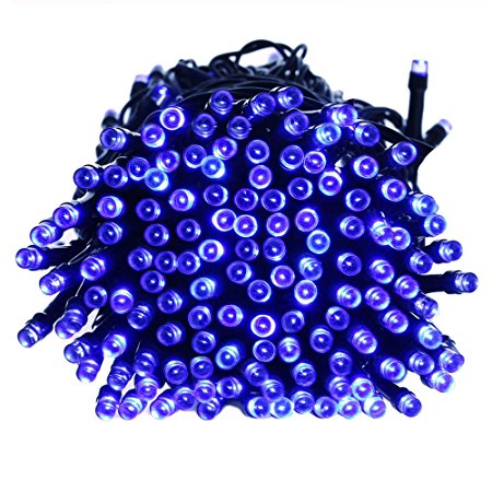 Qedertek Fairy Decorative Christmas Solar String Lights, 72ft 200 LED Fairy Lights Lighting for Indoor/Outdoor, Home, Lawn, Garden, Wedding, Patio, Party and Xmas Tree Decorations (Blue)
