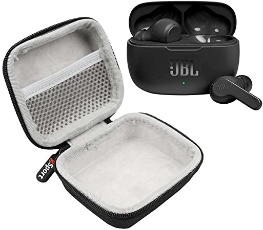 JBL Vibe 200TWS True Wireless Earbuds Bundle with gSport Hardshell Case (Black)