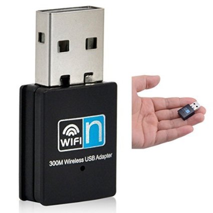 Glam Hobby 300Mbps 80211NGB Mini Portable USB 20 WiFi Adapter Wireless Network LAN Card