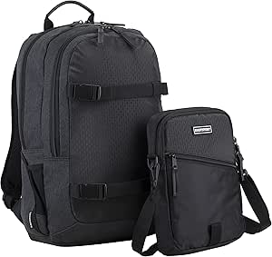 Eastsport (2 for 1) Universal Commuter Backpack w/Matching Shoulder Bag - Black