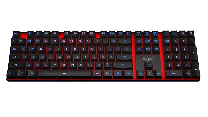 Redgear Canyon Gaming Keyboard with 10 led Modes, Side led, Double Injected keycaps and Windows Keylock