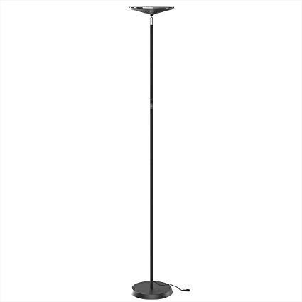 VAVA LED Floor Lamp for Living Room, UL Adapter for Safety Voltage Conversion, Trip-Proof Two-Part Cable, Touch Control, Memory Function, Assembly / Disassembly by Hand, 50,000 Hours Lifespan