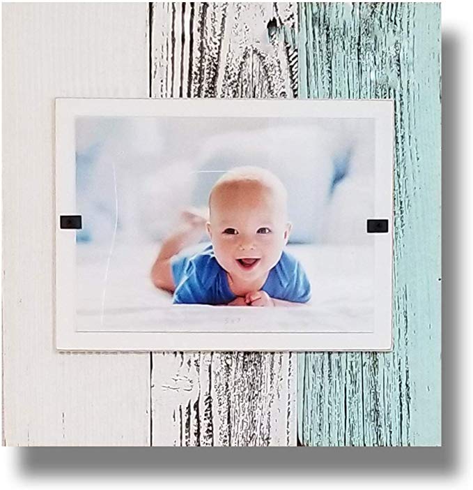 Beach Frames Farmhouse Distressed Reclaimed Repurposed Wooden 5x7 Picture Frame. Table Top or Hanging Frame. Baby Picture Frame to Frame Your Family Tree Pictures and Memories. Ultrasound Frame