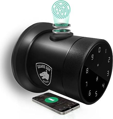 Guard Dog Ziplock Knob Door Lock – Biometric Smart Lock Wi-Fi, Remote Unlock with App, Smart Locks for Front Door, Auto Lock, IC Cards, Easy Installation for Home, Office, Hotel and Garage