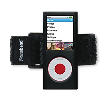 TuneBand for iPod nano 4th Generation (Model A1285, No Rear Camera), Premium Armband, Compatible with Nike iPod, BLACK