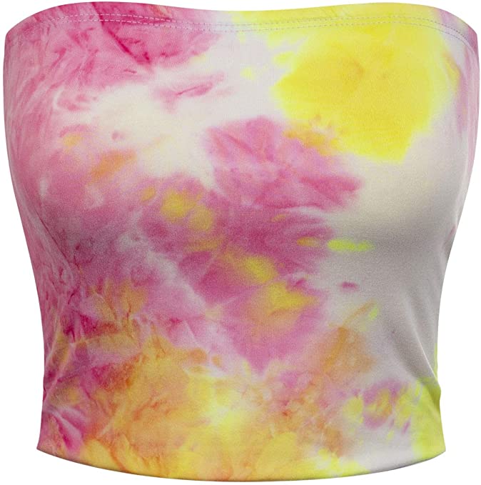 MixMatchy Women's Causal Strapless Cute Basic Solid SexyTube Top