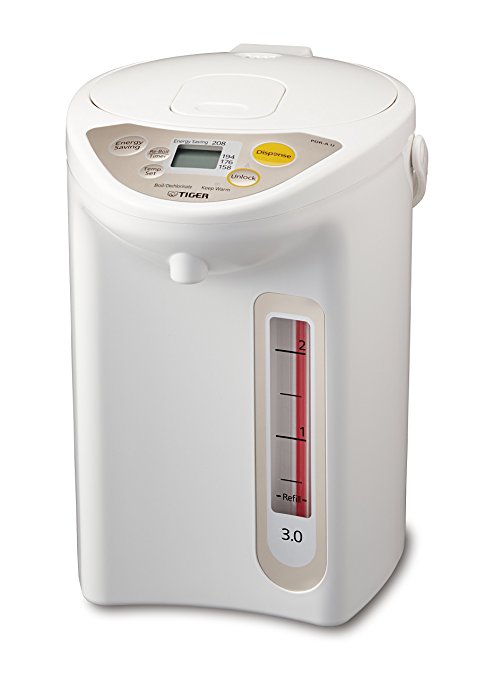 Tiger PDR-A30U WU Micom Electric Water Boiler & Warmer, 3 L, White