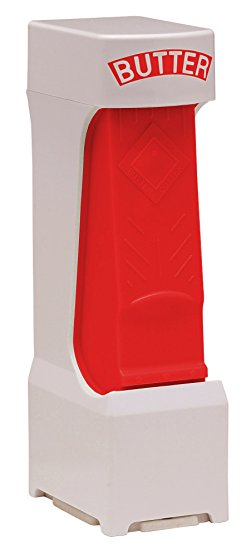 Inventions for Market One Click Stick Butter Cutter with Stainless Steel Blade, Red