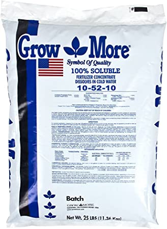 Grow More 5556 Water Soluble Fertilizer 10-52-10, 25-Pound
