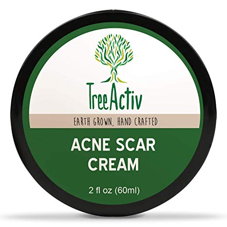 TreeActiv Acne Scar Cream | Fade Away Pimple Marks, Blemishes & Dark Spots | Reduces the Appearance of Old & New Scars | Rosehip Oil, Quaternized Honey, Jojoba Oil, Aloe Vera, Vitamin E (2 fl oz)