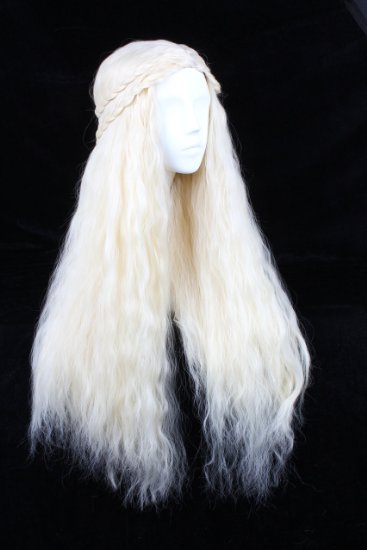 Angelaicos Fluffy Cosplay Wigs for Game of Thrones Daenerys Targaryen Long Blonde