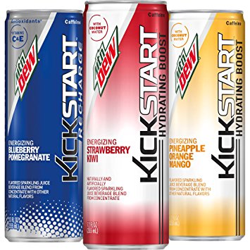 Mountain Dew Kickstart Hydrating Boost and Recharge, 3 Flavor Variety Pack, 12 Ounce (Pack of 12)