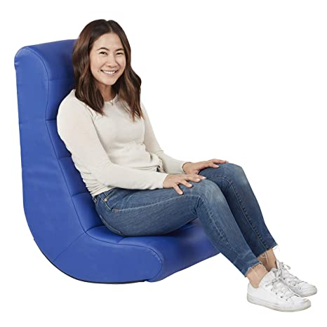 Soft Ergonomic Horizontal Soft Video Rocker - Great for Reading, Gaming, Meditating, or TV for Kids Teens and Adults - Blue