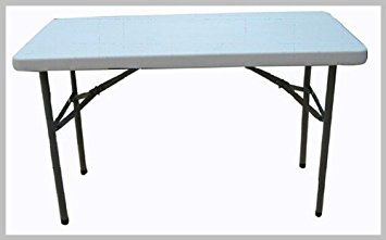 4FT Folding Table With Fold Away Legs. FT5, Extra Strength, 98% Next Day Delivery, 2 Year Guarantee!