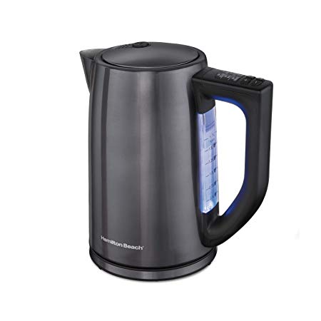 Hamilton Beach 41027, Black Stainless Steel, 6 Variable Temperature Kettle 1.7L