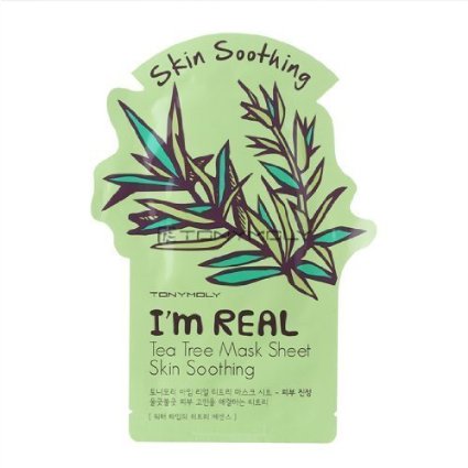 Tonymoly I'm Real Skin Care Facial Mask Sheet Package (Tea Tree - Skin Soothing 10 Sheets)