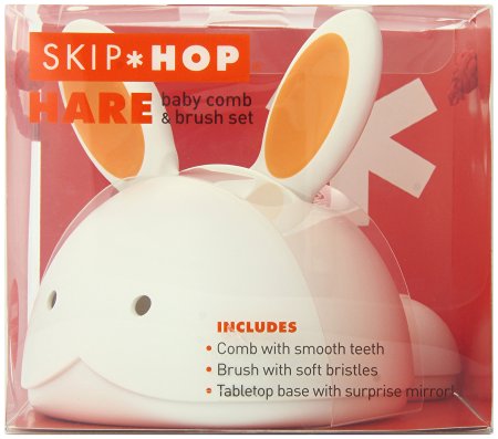 Skip Hop Hare Brush and Comb Set, White/Orange
