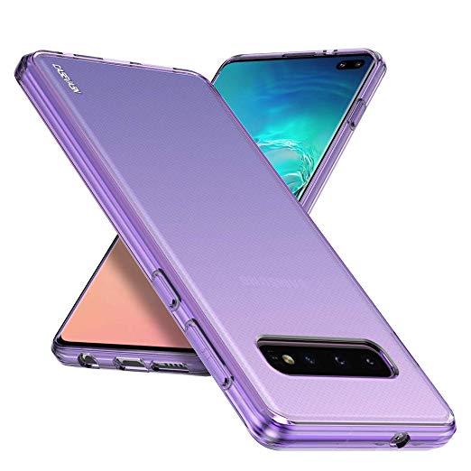 Galaxy S10 Plus Case, CASEVASN [Slim Thin] Anti-Scratches Flexible TPU Gel Rubber Soft Skin Silicone Protective Case Cover Compatible for Samsung Galaxy S10 Plus (Purple)