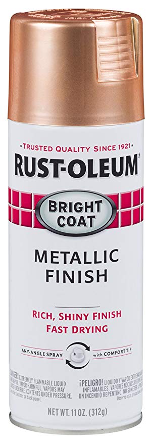 Rust-Oleum 314417 Stops Rust Bright Coat Spray Metallic Color 11 oz, Copper, Each, Metallic Copper