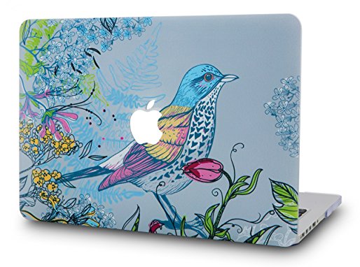 KEC MacBook Air 13 Inch Case Plastic Hard Shell Cover A1369 / A1466 (Bird)