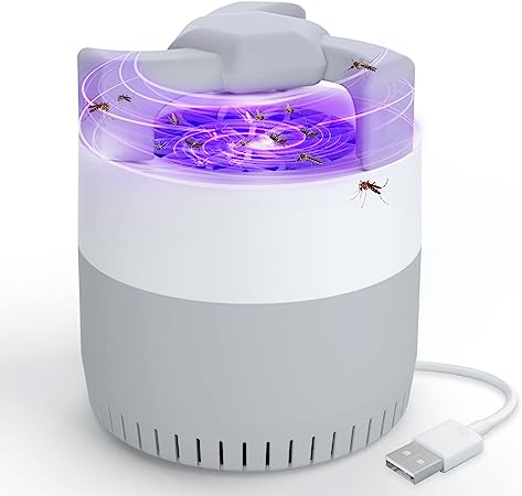 Fly Killer, Mosquito Killer Lamp USB Flies Killer Electric Bug Zapper Quiet UV Mosquitoes Killer Lamp Portable Fruit Fly Trap for Indoor Outdoor Home Kitchen Garden Camping