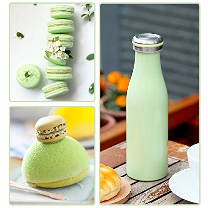 Water Bottle Uten Macarons Beautiful Color Premium Stainless Steel Insulated Vacuum Bottle for Outdoor Sports Camping Travel Work Home Gym 500ml-Large,17oz,Green