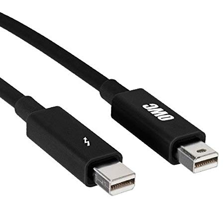 OWC Premium Thunderbolt 2 Cable, 0.5 Meter (19 inch, 1.6 feet), Black