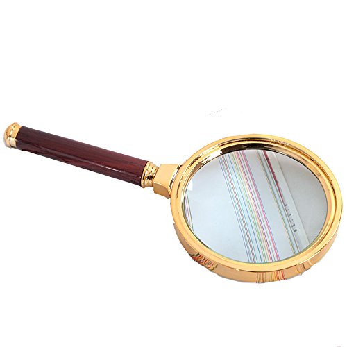 YIXIN Classic Handheld Reading Magnifier Magnifying Glass Lens 10x for Father Mother Elder