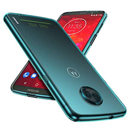 Moto Z3 Play Case, Moto Z3 Case, CASEVASN [Shockproof] Anti-Scratches Flexible TPU Gel Slim Fit Soft Skin Silicone Protective Case Cover for Motorola Moto Z3 Play (Mint)