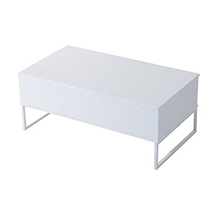 HomCom 43" Modern Lift-Top Coffee Table - White