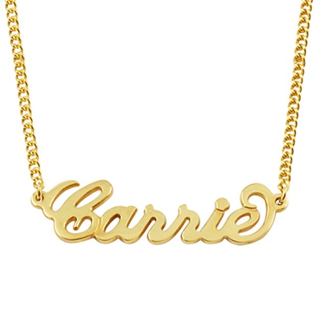 Any Personalized Name Necklace 18k Gold over Brass Custom Made Any Name