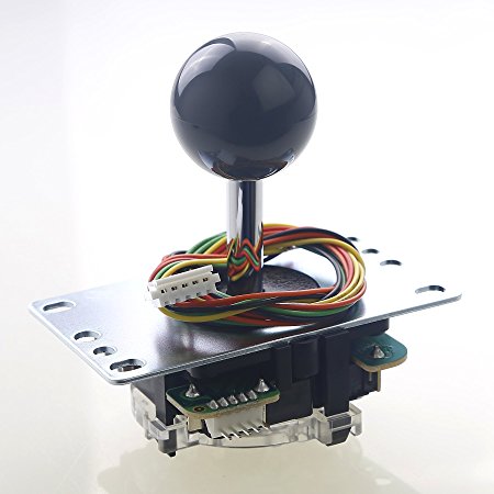 Sanwa JLF-TP-8YT-SK OEM Grey Ball Handle Arcade Joystick 4 & 8 Way Adjustable (Mad Catz SF4 Tournament Joystick Compatible)