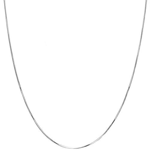 925 Sterling Silver Italian 1MM,1.2MM 8 Side Diamond Cut Snake Chain Necklace Lobster Claw Clasp With Extra Free Gift