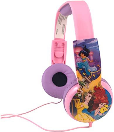 Disney Princess Kids Safe Headphones with Built in Volume Limiting Feature for Safe Listening - Age 3 to 12