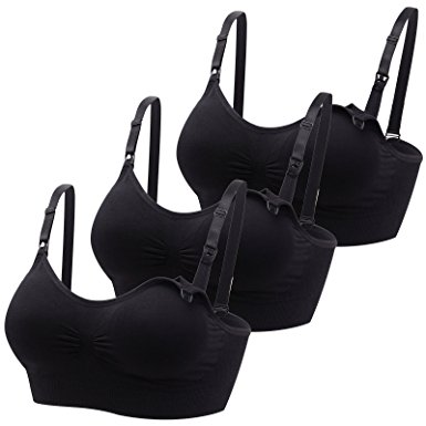 Mirity Womens Nursing Bras For Breastfeeding Seamless Wirefree Maternity Wear Bra Pack Of 3