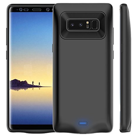 Galaxy Note 8 Battery Case 5500mAh, Vproof Rechargeable External Battery Portable Charger Protective Charging Case Power Bank Cover for Samsung Galaxy Note 8 (Black)