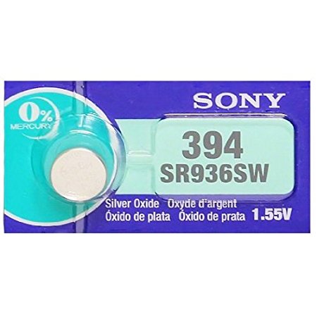 Sony Battery 394 (SR936SW) Silver Oxide 1.55V (1 Battery per Pack)