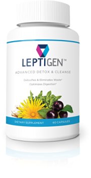 Leptigen Advanced Detox & Cleanse - One Month Supply - All Natural Formula For Healthy Digestive System