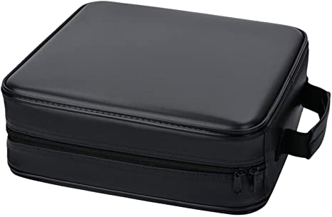 CD Case, COOFIT DVD Case 320 Capacity DVD Storage Case CD Organizer Discs Case for Travel (Black)